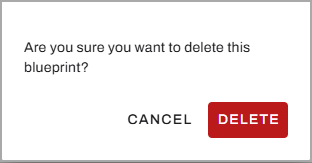 Modal showing the deletion confirmation dialog. Modal showing the deletion confirmation dialog.
